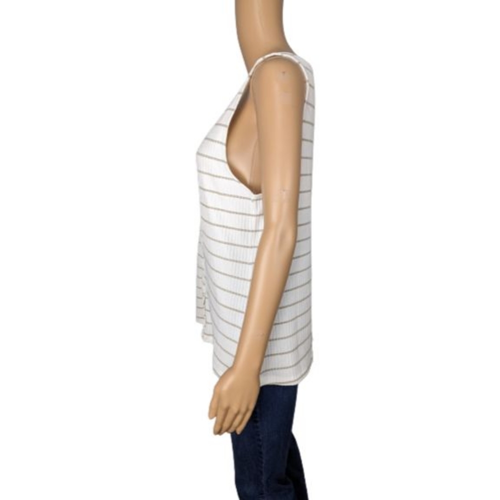 Torrid Striped Rib Button Front Tank Top 1 - Picture 5 of 8
